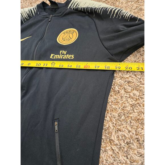 Nike PSG Paris Saint-Germain Jacket Black Gold Dri-Fit Size Small 2018-19 Season - Picture 10 of 11